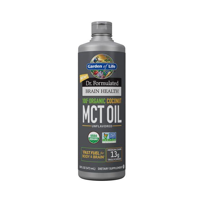 Garden of Life Dr. Formulated Brain Health 100% Organic Coconut MCT Oil 473ml - Wellness Shoppee