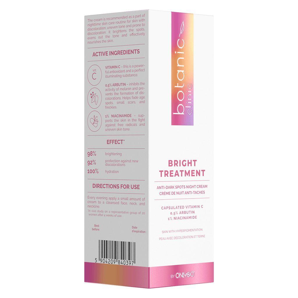 OnlyBio Botanic Clinic Bright Treatment Anti-Dark Spots Night Cream For Hyperpigmentation 50ml - Wellness Shoppee