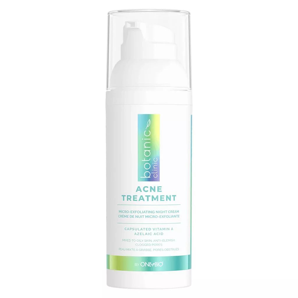 OnlyBio Botanic Clinic Acne Treatment Micro-Exfoliating Night Cream For Blemish Prone Skin 50ml - Wellness Shoppee