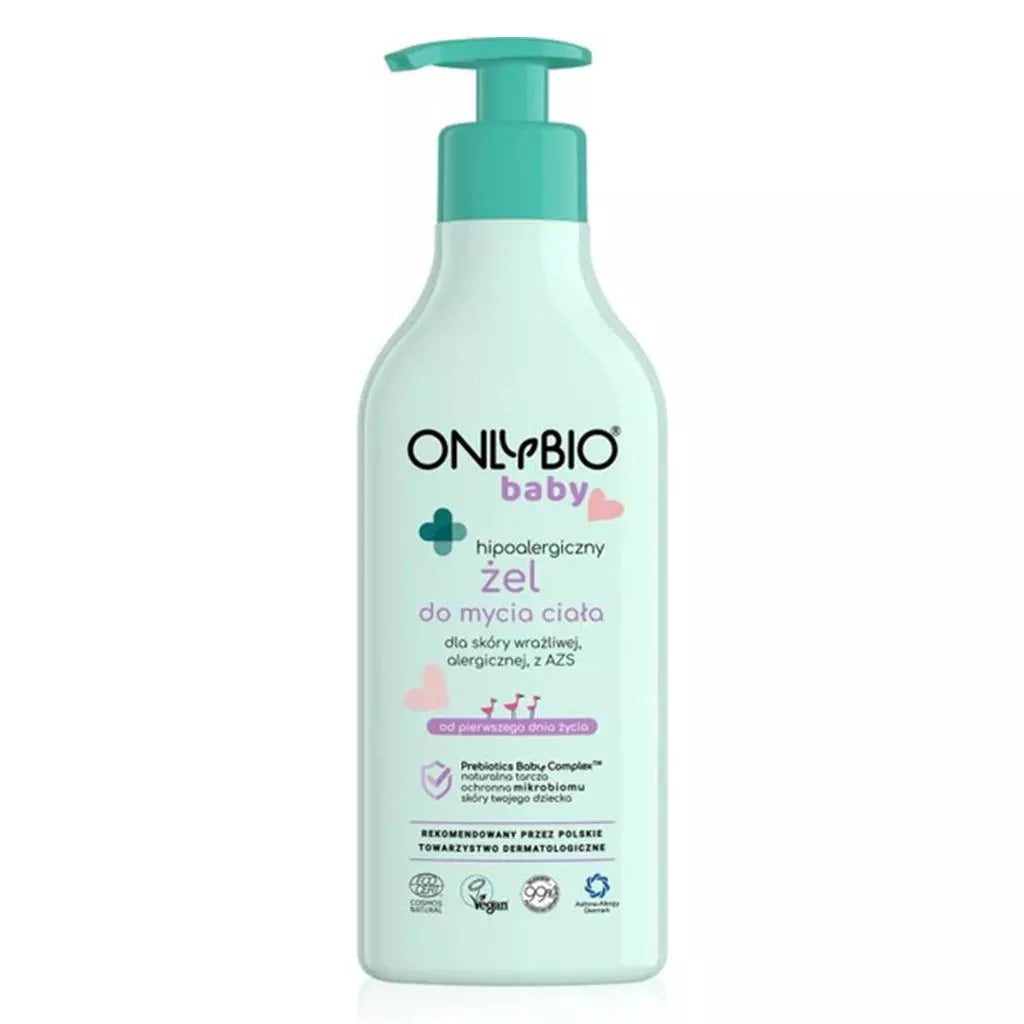 OnlyBio Baby Hypoallergenic Body Wash Gel For Newborn's Sensitive Allergic Skin With Atopic Dermatitis 300ml - Wellness Shoppee