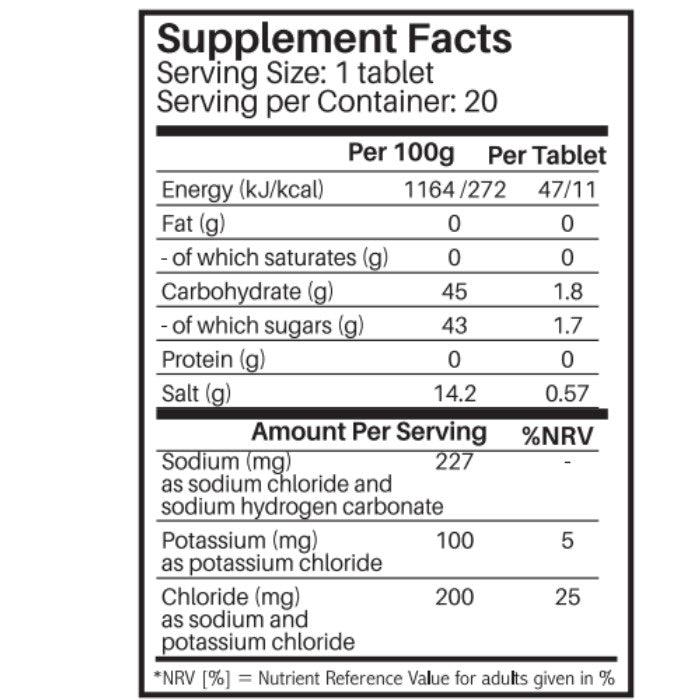 Sunshine Nutrition Isotonic Electrolyte Effervescent 20 Tablets - Wellness Shoppee