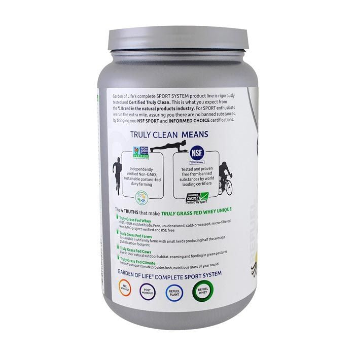 Garden Of Life Sport Certified Grass Fed Whey Protein Vanilla 652g