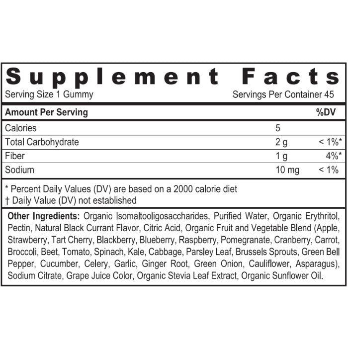 Sunshine Nutrition Cool Gummies Fruit Vegetable & Fiber 45's Gummies - Wellness Shoppee