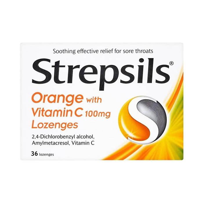 Strepsils Orange &Vitamin C Lozenges 36s - Wellness Shoppee