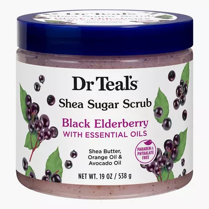 Dr Teal's Black Elderberry Shea Sugar Body Scrub - Wellness Shoppee