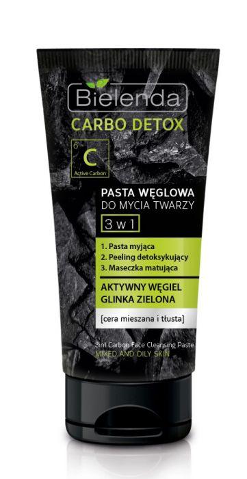 Bielenda Carbo Detox 3 in 1 Face Wash, 150g - Wellness Shoppee