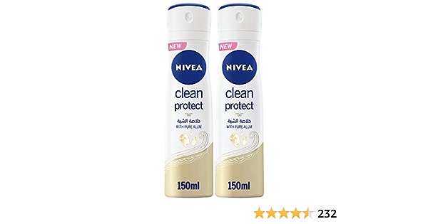 NIVEA Antiperspirant Spray for WoMen Clean Protect Pure Alum 150ml - Wellness Shoppee