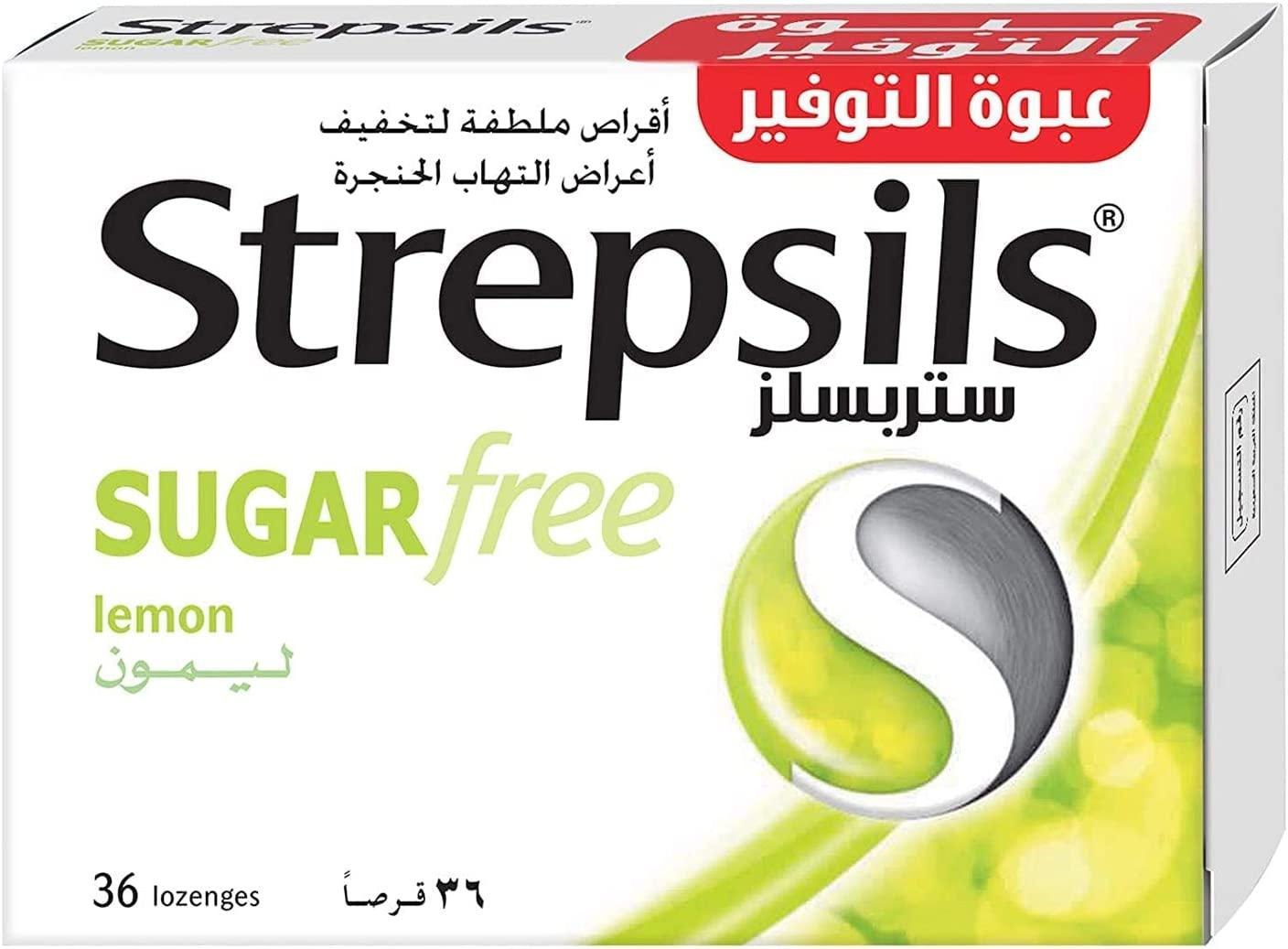 Strepsils Lemon Sugar Free Lozengers 36pcs - Wellness Shoppee