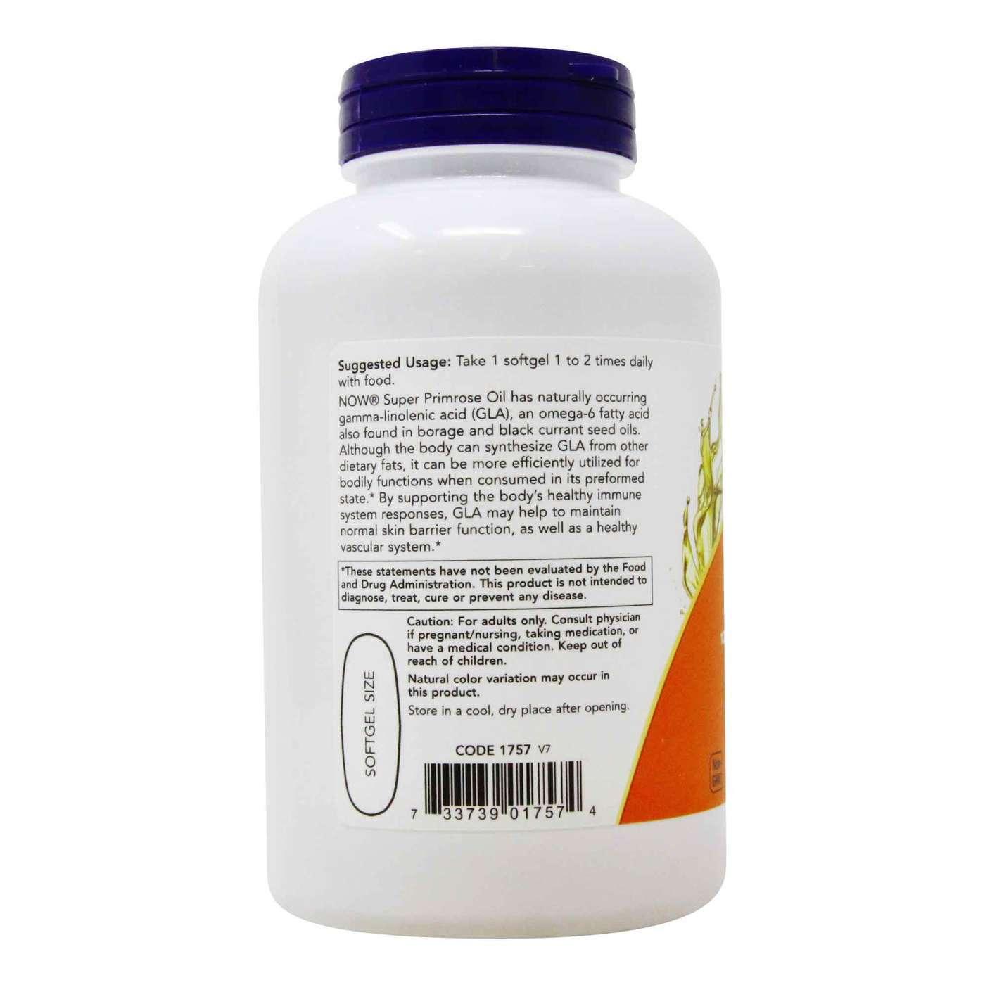 Now Super Primrose Oil 1300 Mg 60 Softgels - Wellness Shoppee