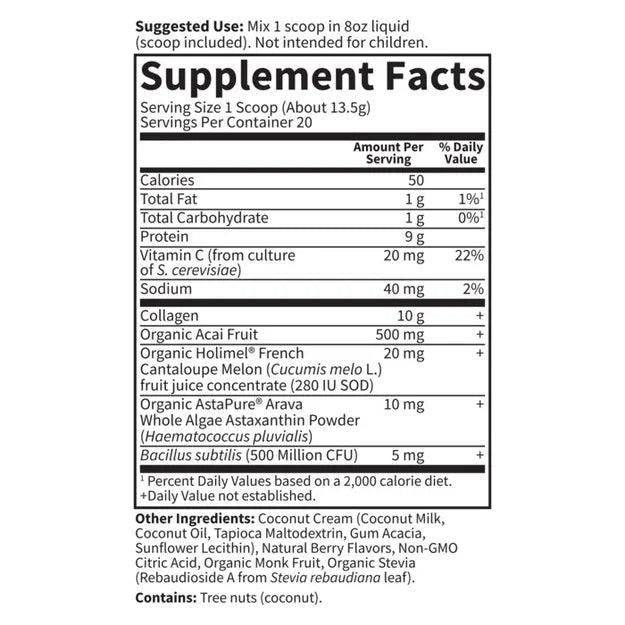 Garden of Life Grass Fed Collagen Super Beauty Blueberry Acai 9.52oz (270g) Powder - Wellness Shoppee