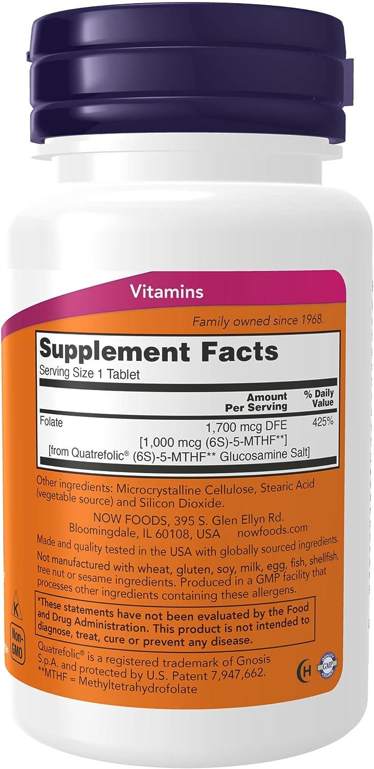 Now Foods Methyl Folate 1000 Mcg 90 Tablets - Wellness Shoppee