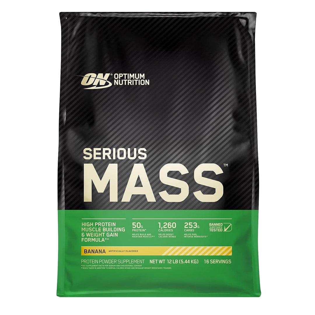 Optimum Nutrition Serious Mass Banana 12lbs - Wellness Shoppee
