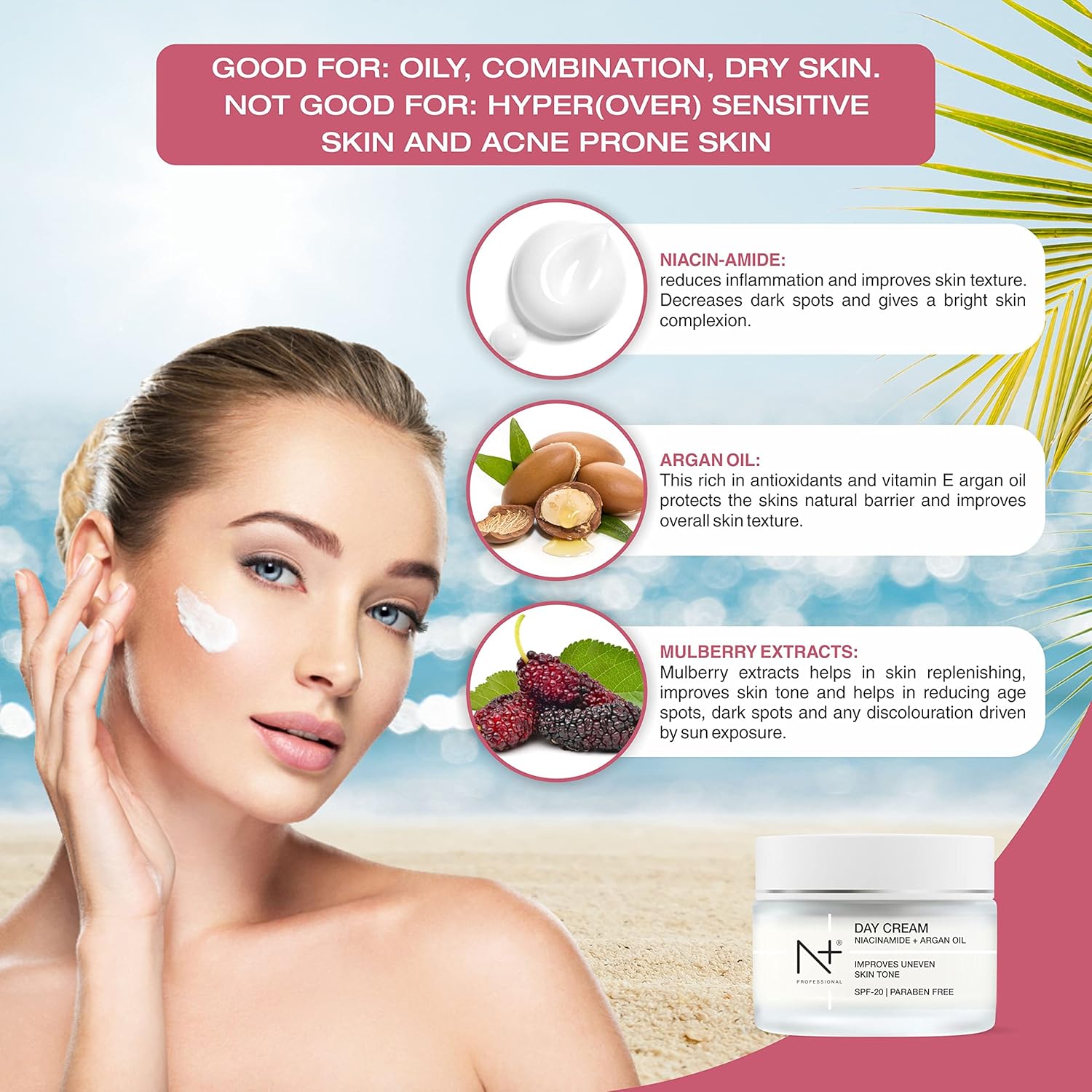 N+ Day Cream Niacinamide + Argan Oil