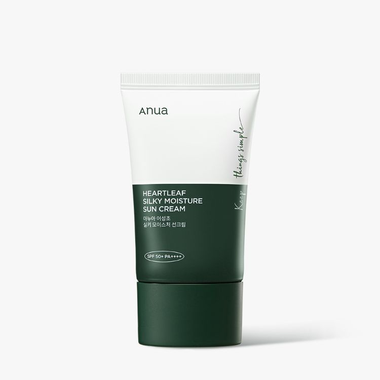 Anua heartleaf silky moisture sun cream spf50 50ml