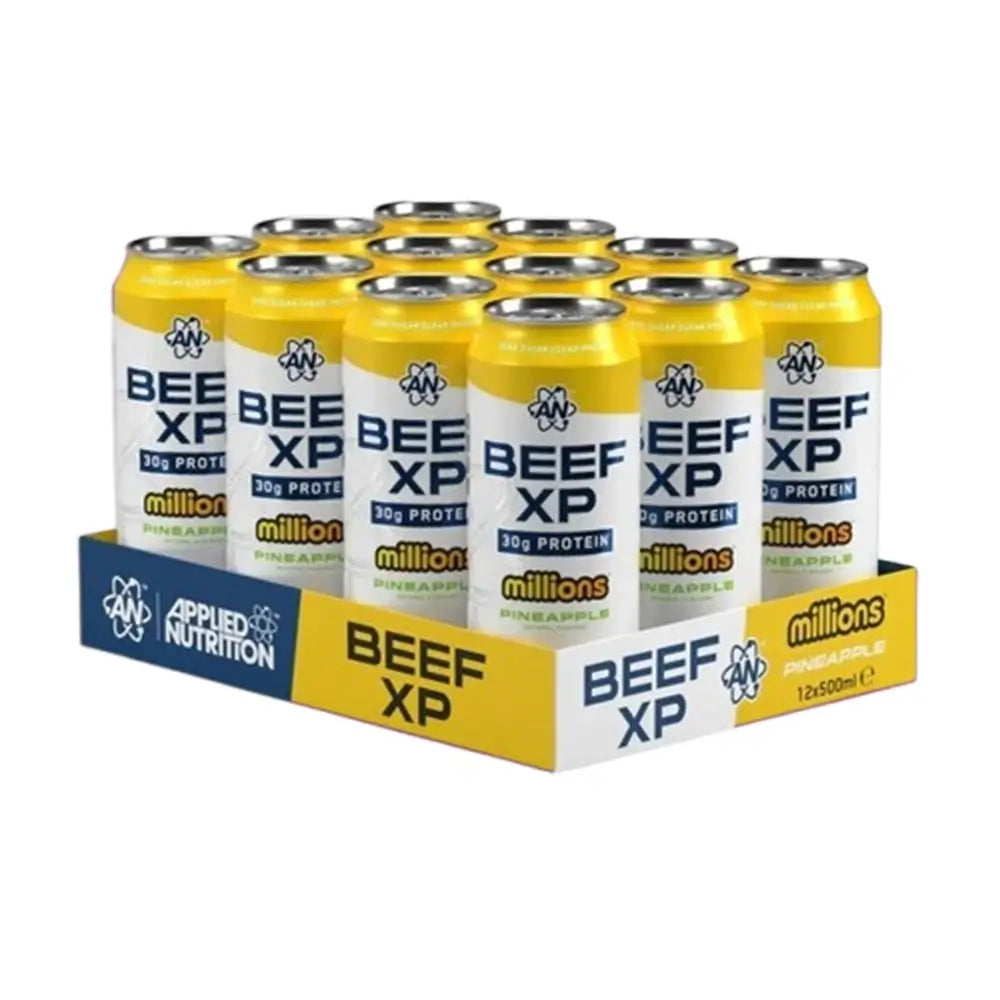 Applied Nutrition Beef-XP Clear Protein Drink – Sugar-Free High Protein Beverage (Pack of 12)