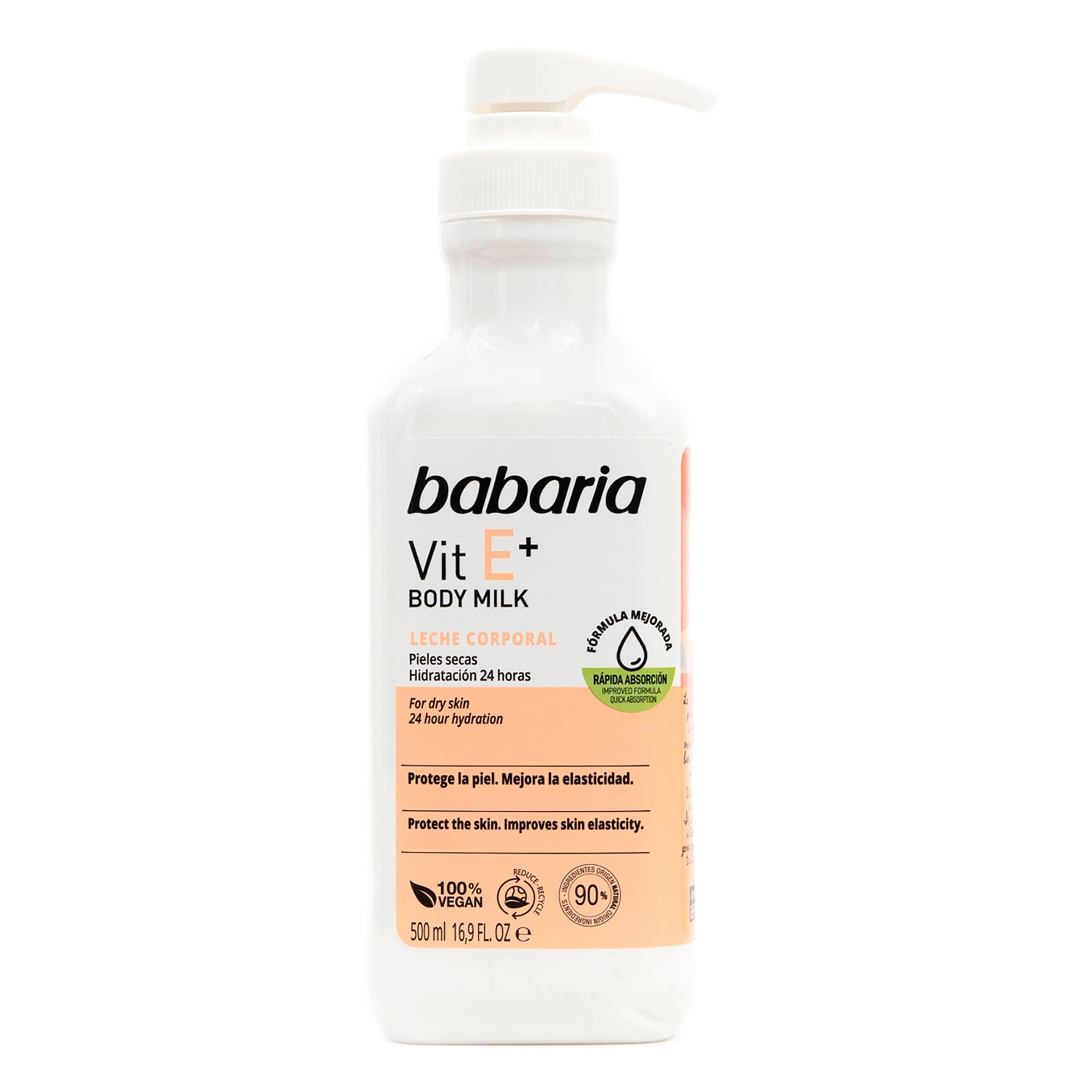 BabariaVitamin E Body Milk Moisturizing Body Lotion for Women and Men Dry Skin Body Cream Boosts Collagen Production, Skin Elasticity 16.9 oz
