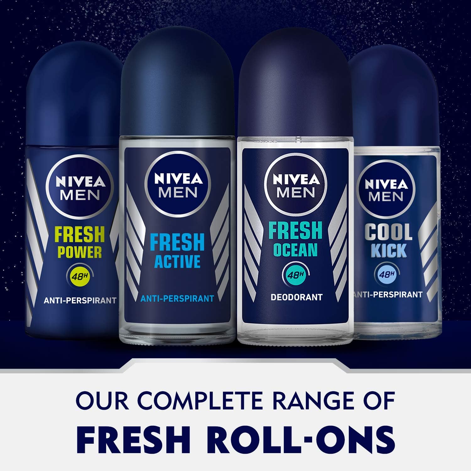 NIVEA MEN Cool Kick, Deodorant for Men, Fresh Scent, Roll-on 50ml - WELLNESS OFFER