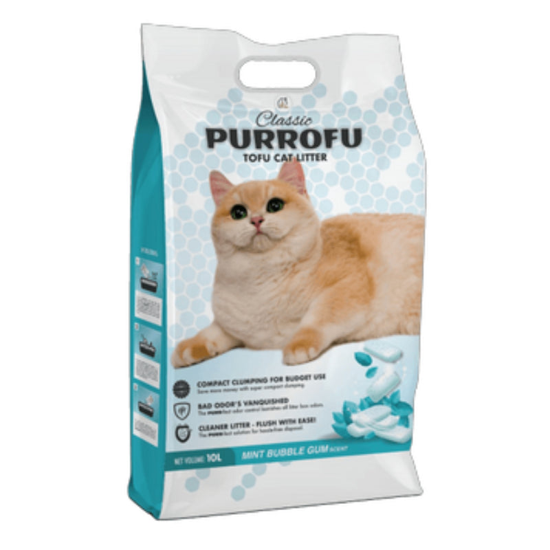 Classic Purrofu Tofu Cat Litter 4.6 Kg - Mint Bubble Scented