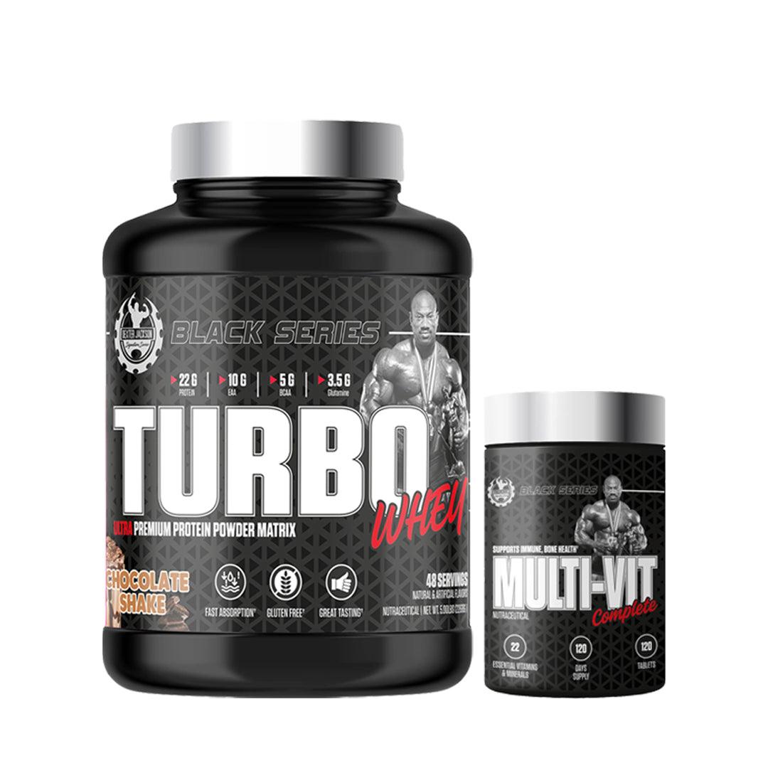 Dexter Jackson Black Series Turbo Whey 5 Lbs + Multivitamin 120s - Wellness Shoppee