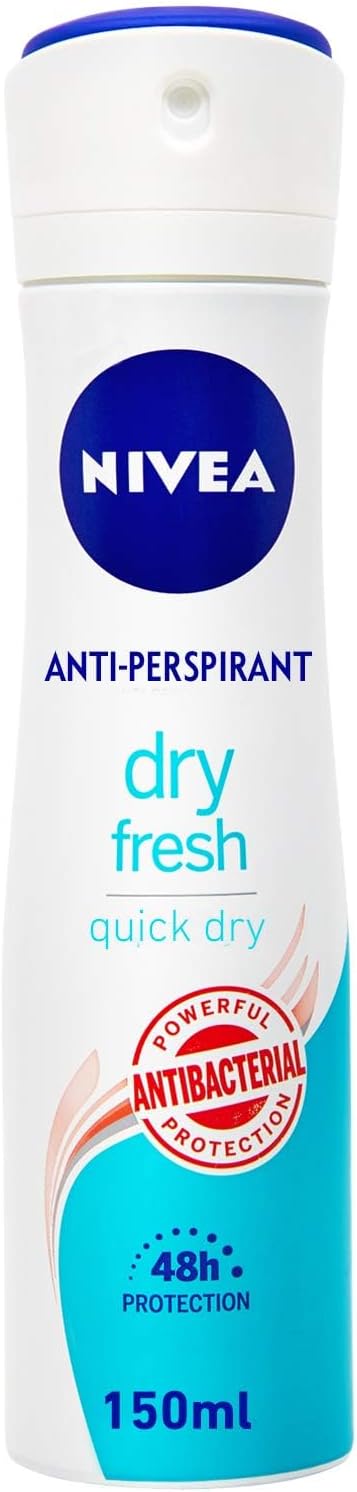 NIVEA Antiperspirant Spray for Women, Dry Fresh Antibacterial Protection, 150ml - WELLNESS OFFER