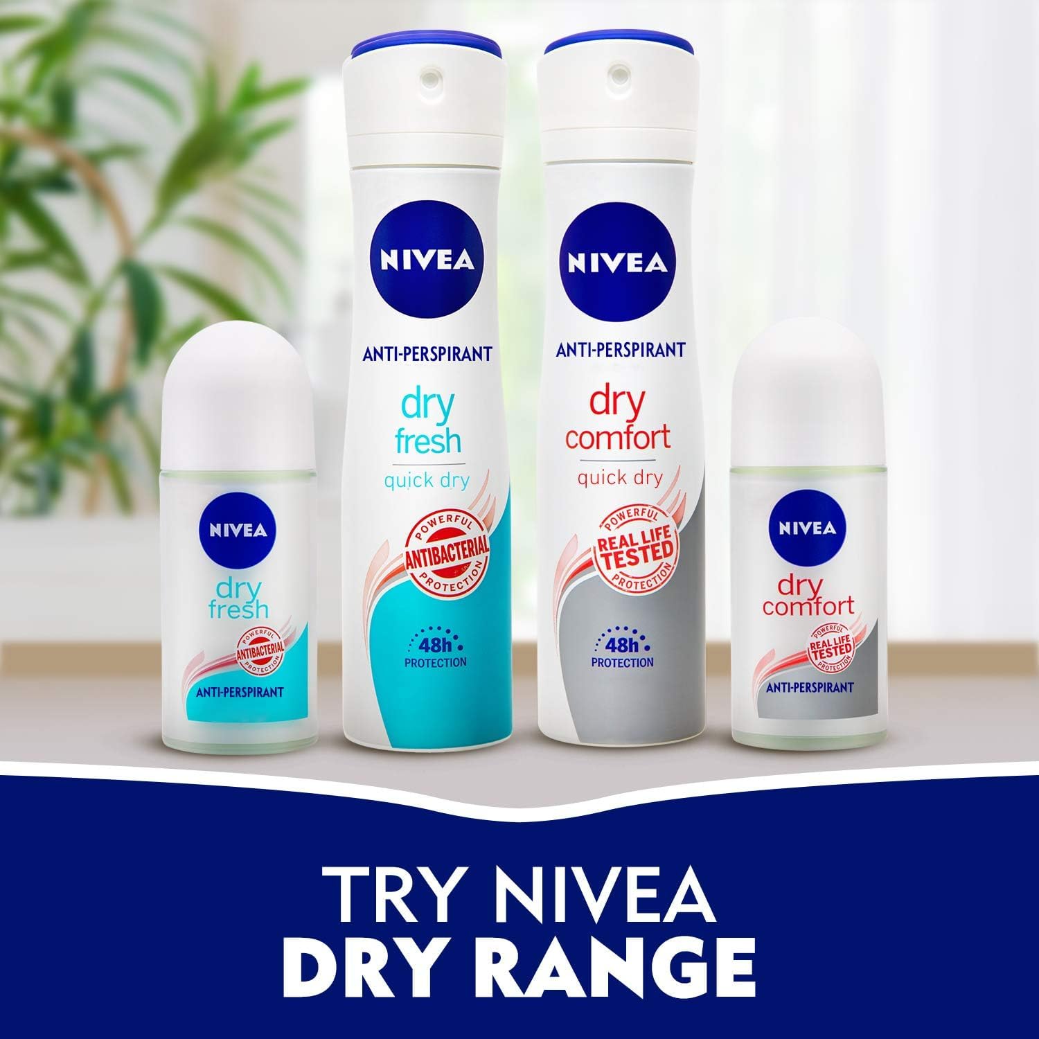 NIVEA Antiperspirant Spray for Women, Dry Fresh Antibacterial Protection, 150ml - WELLNESS OFFER