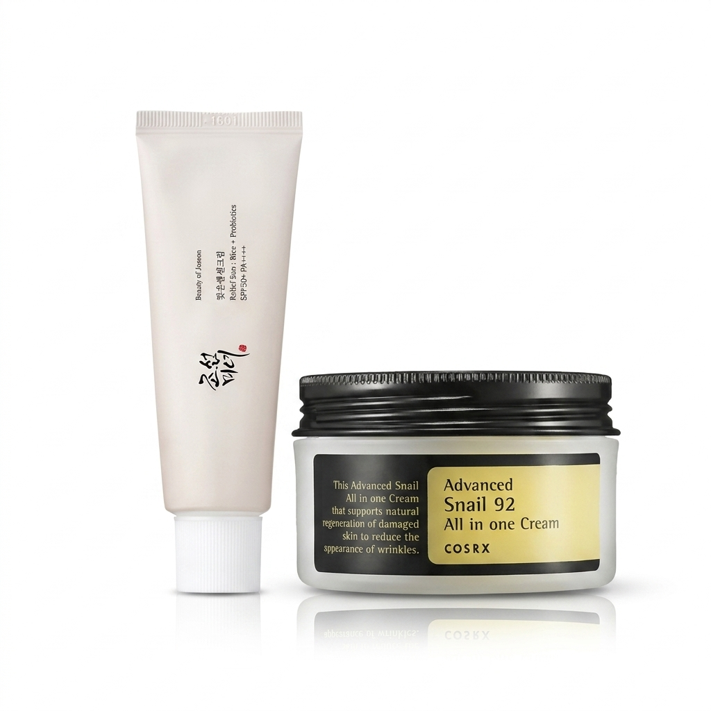 COSRX Advanced Snail 92 All In One Cream 100g +Beauty of joseon sun relief sun rice spf50+PA