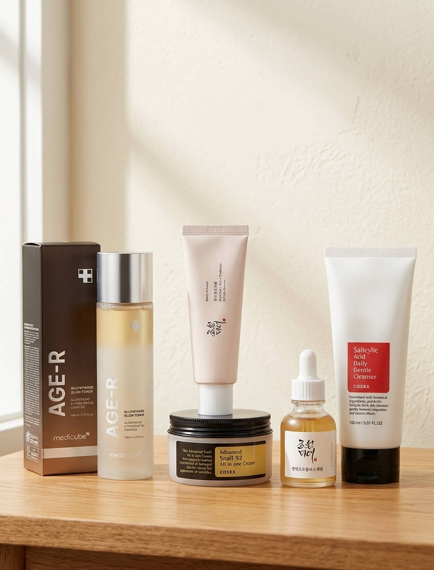 Beauty of joseon sun relief sun rice spf50+PA +COSRX Advanced Snail 92 All In One Cream 100g+ Beauty of Joseon Glow Serum Propolis + Niacinamide - 30ml + COSRX Salicylic Acid Daily Gentle Cleanser, 150ml+ Medicube AGE-R Glutathione Glow Toner 140ml