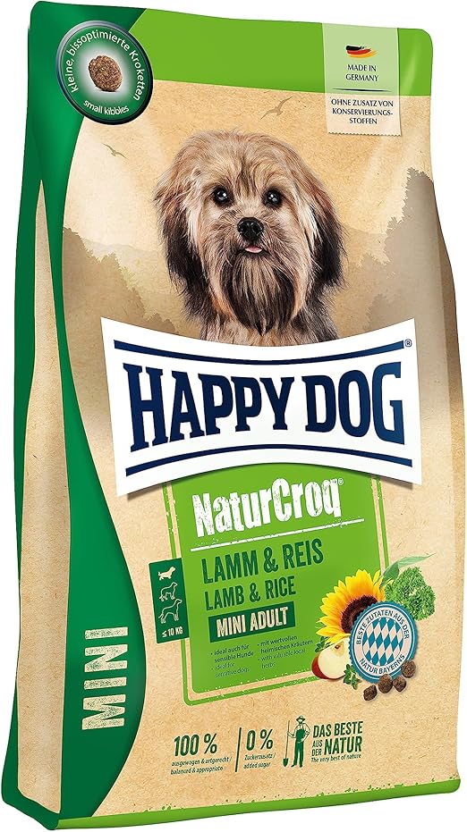 Happy Dog NaturCroq Mini Lamb and Rice Dry Dog Food - 4KG
