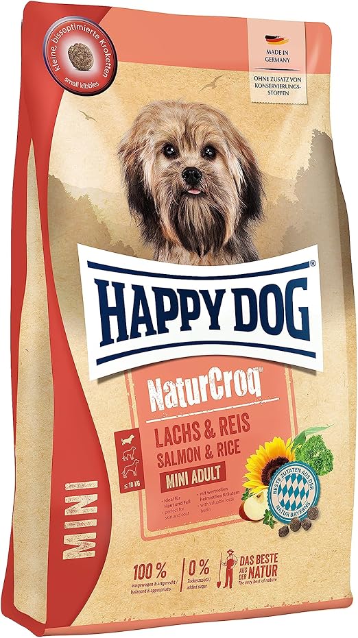 Happy Dog NaturCroq Mini Salmon and Rice Dry Dog Food - 4KG