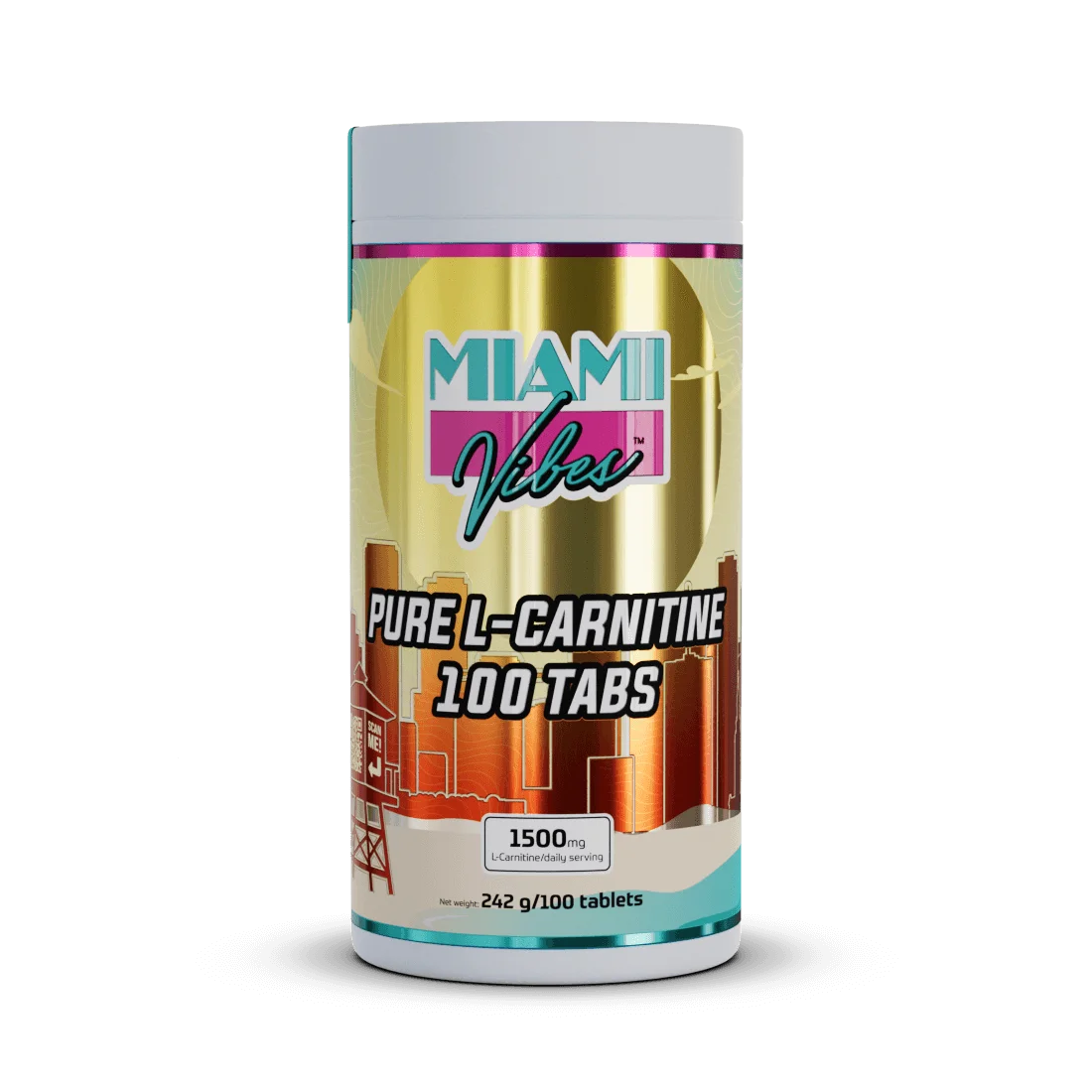 MIAMI VIBES – PURE L-CARNITINE 1100 MG TABLETS