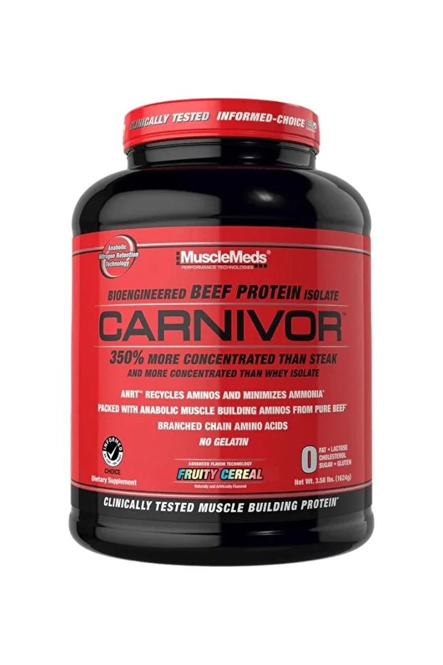 MuscleMeds Carnivore Bioengineered Beef Protein Isolate Fruity Cereal Flavor 56 Servings
