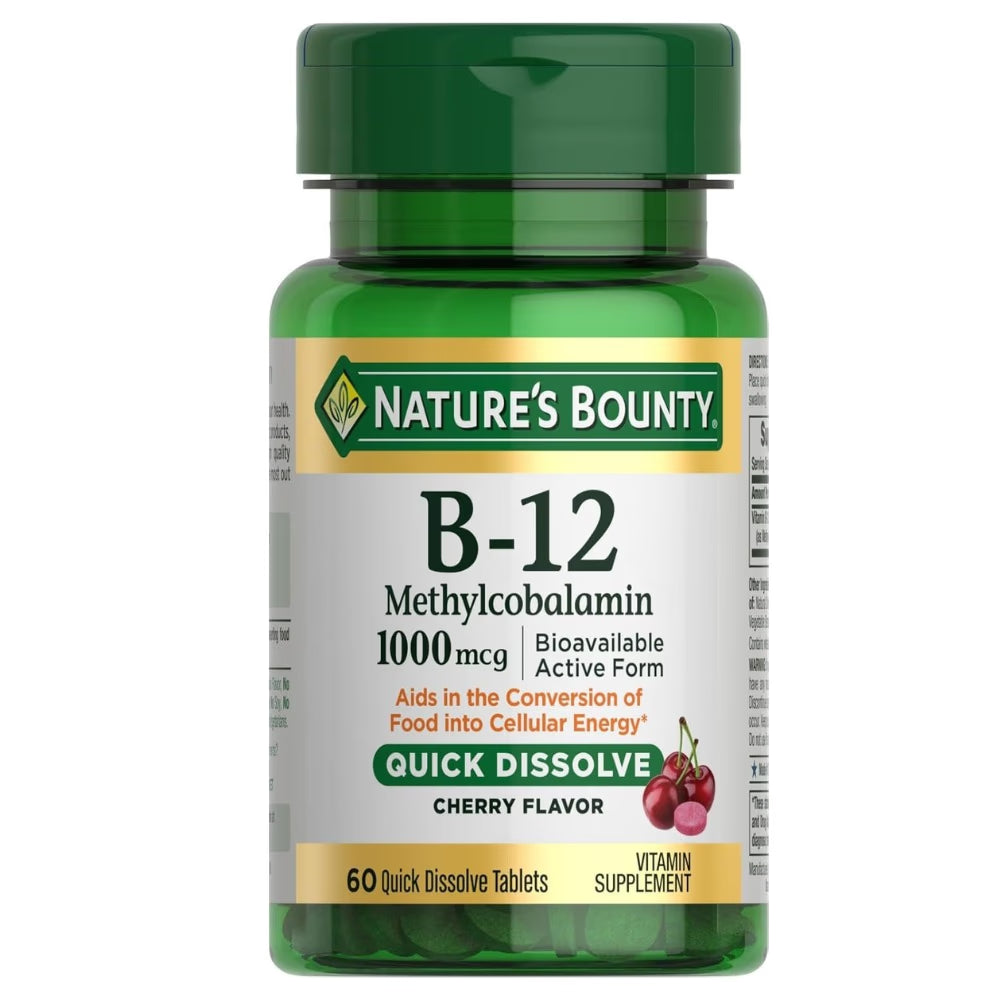 Nature's Bounty B-12 Methylcobalamin 1000 mcg | Active Vitamin B12 Supplement