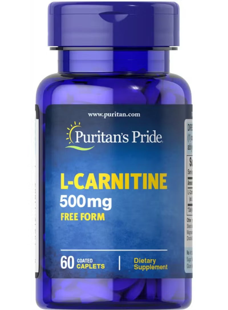 Puritan's Pride L-Carnitine 500 mg – 60 Softgels for Fat Metabolism & Energy Support