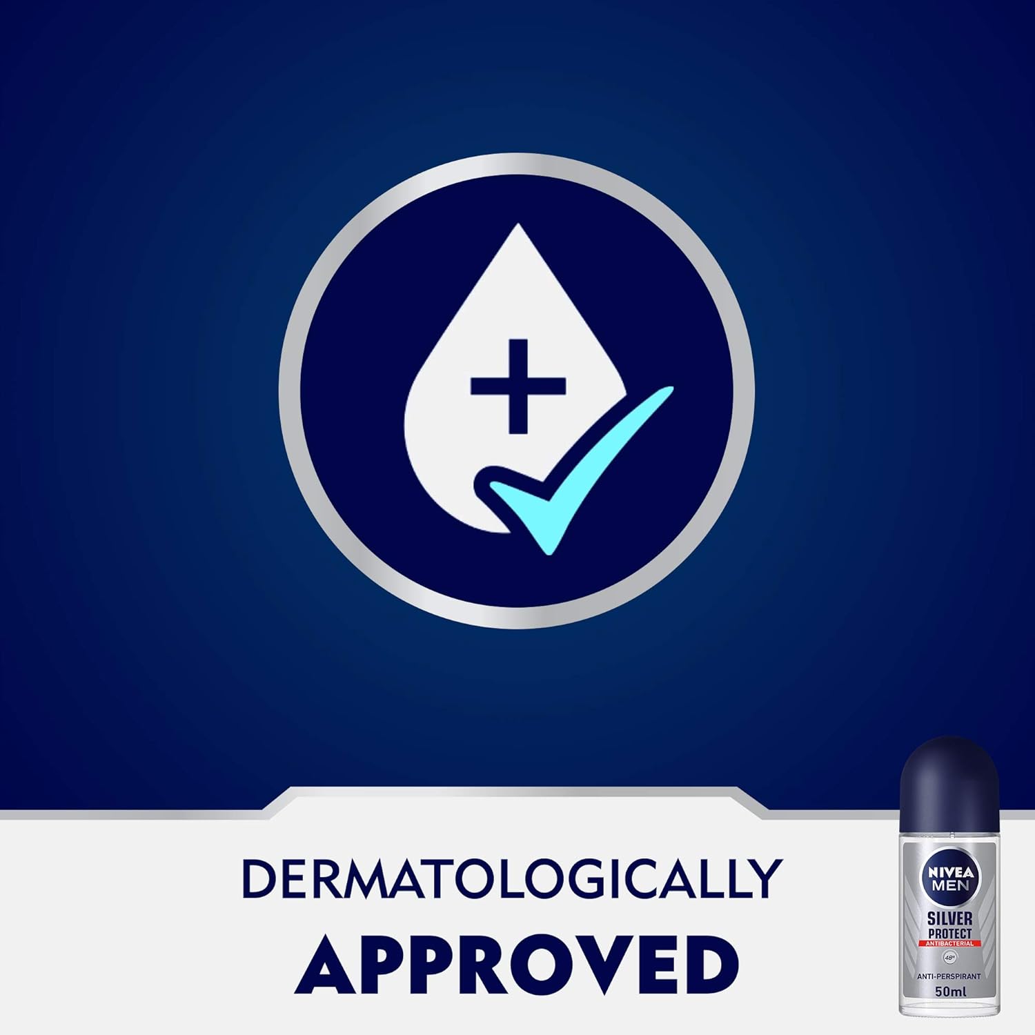 NIVEA MEN Antiperspirant Roll-on for Men, Silver Protect Antibacterial Protection - WELLNESS OFFER