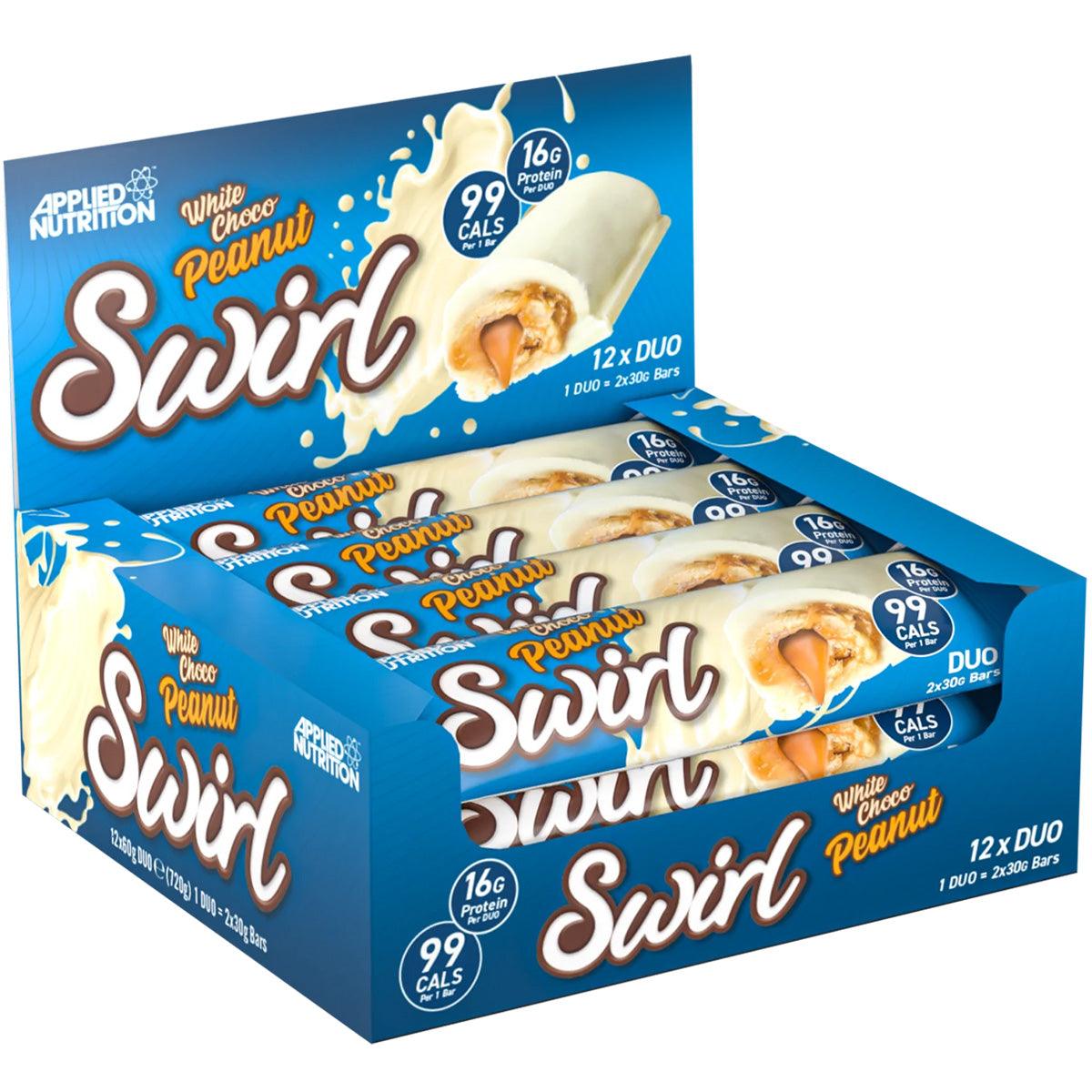 Applied Nutrition Swirl Duo Bar, White Choco Peanut - Wellness Shoppee