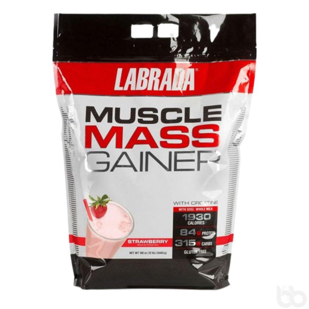 LABRADA MUSCLE MASS GAINER 12LB Strawberry - Wellness Shoppee