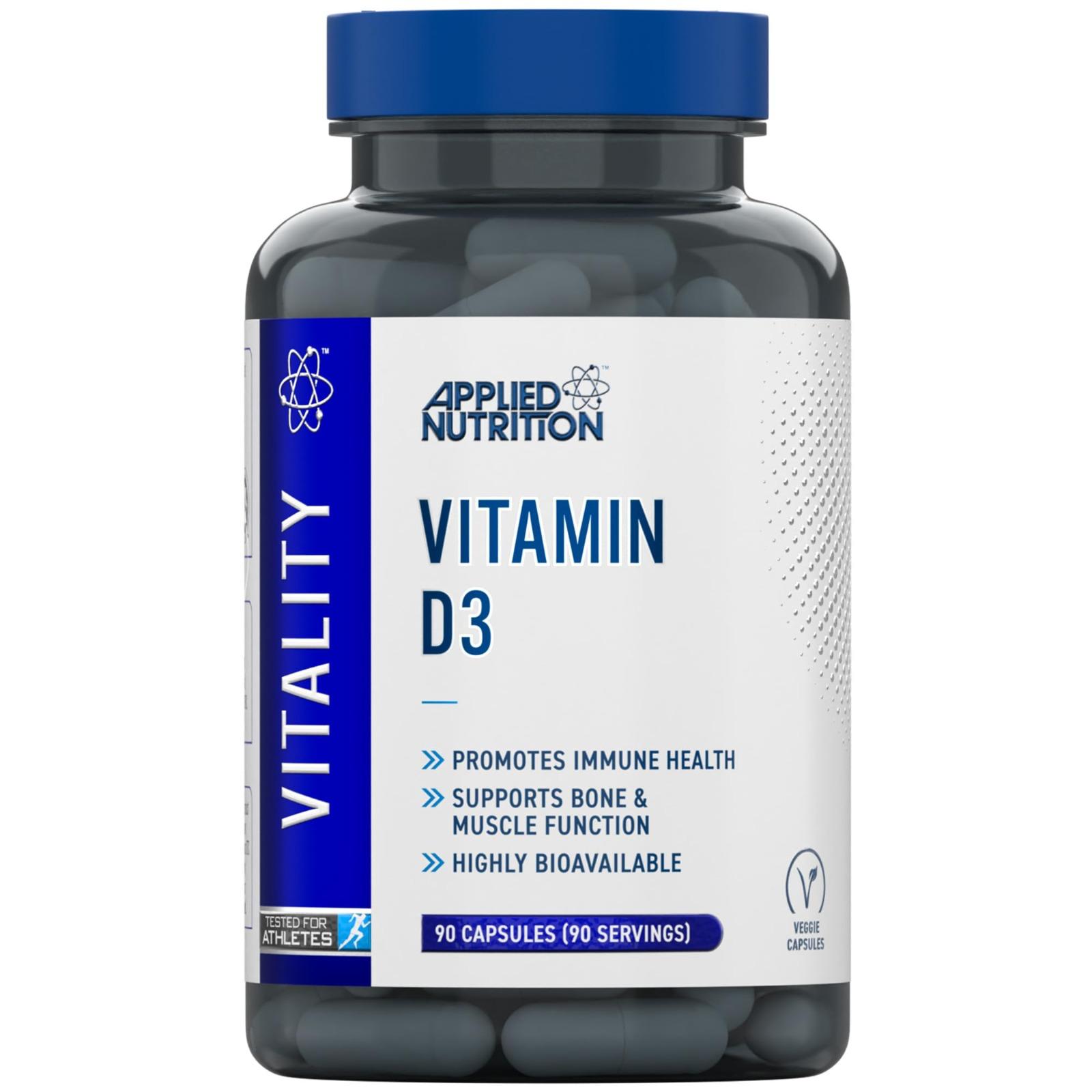 Applied Nutrition Vitamin D3 – 3000 IU | 90 Tablets | Immunity, Bone & Muscle Support