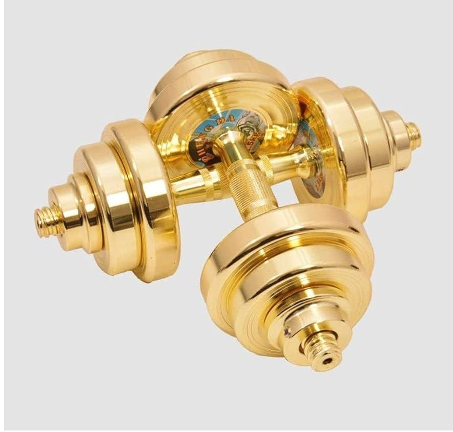 DUMBELL STEEL GOLDEN