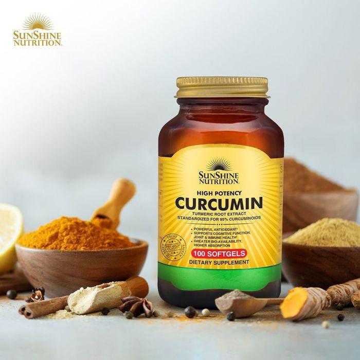 Sunshine Nutrition High Potency Curcumin 100 Softgels - Wellness Shoppee