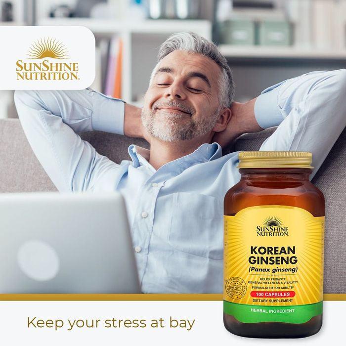 Sunshine Nutrition Korean Ginseng 100 Capsules - Wellness Shoppee