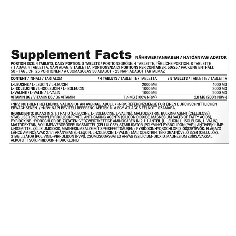 Nutriversum Basic BCAA + B6 200 Tabs