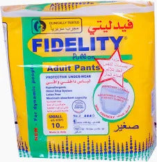 FIDELITY adult Pull On Pants Small/Large ' 10 Units