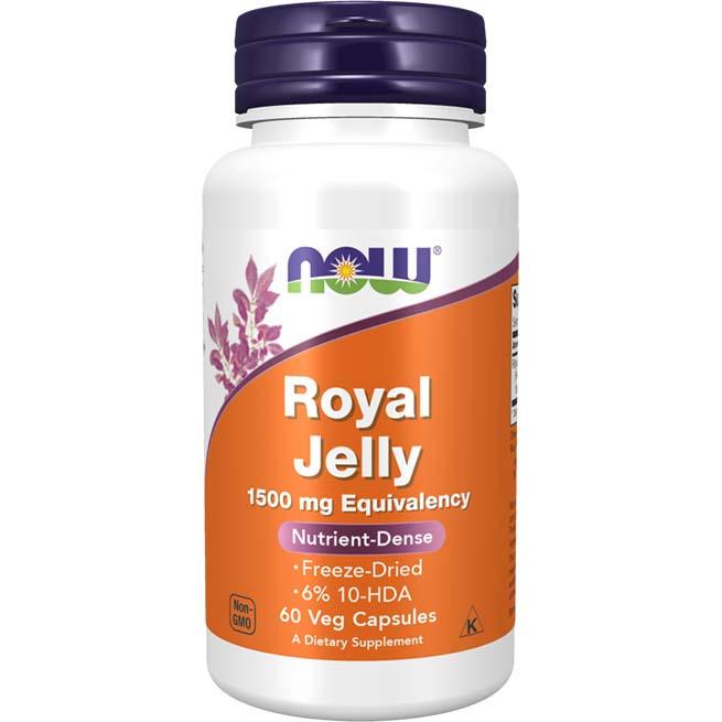 Now Royal Jelly, 1500 mg, 60 Veggie Capsules - Wellness Shoppee