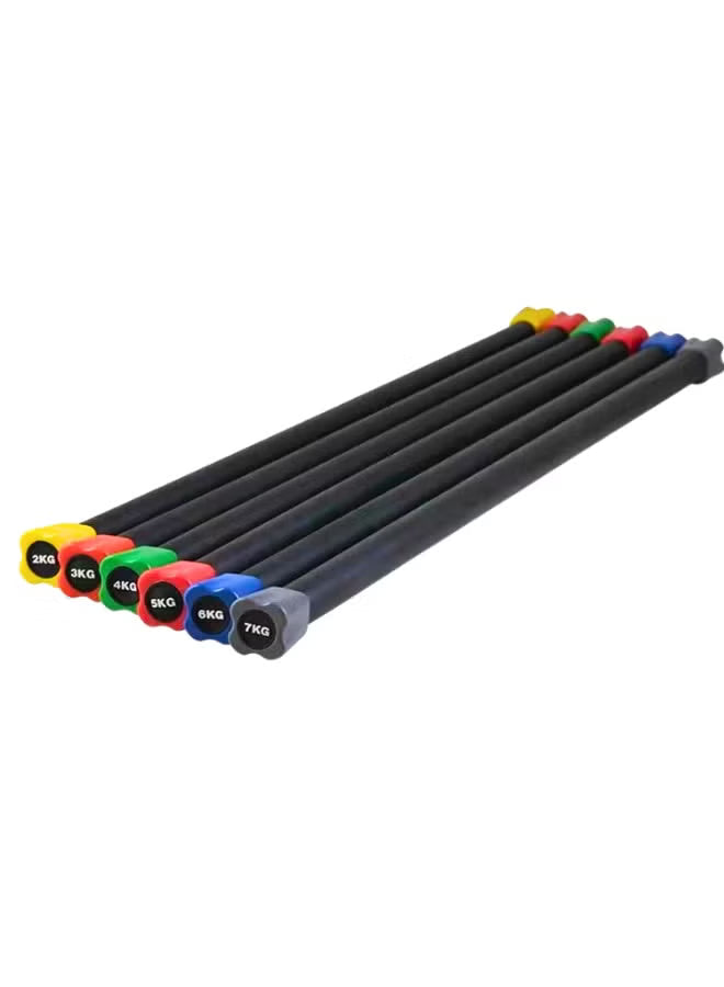 Weighted Body Bar – Colour-Coded Exercise Bar for Fitness Training, Strength Training & Core Workouts Durable Home & Studio Fitness Accessory