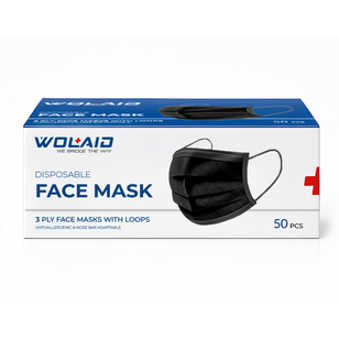 Wolaid Disposable Face Masks - 50 Pack