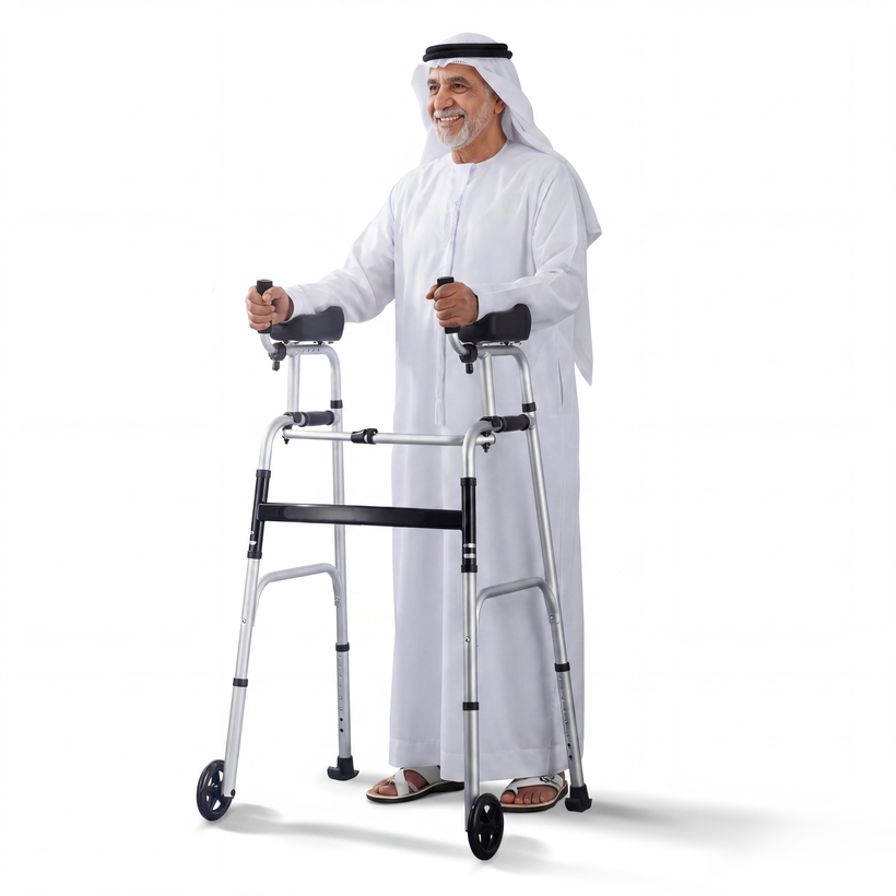 Wolaid Walker with Elbow Support and Wheels WLZ00401
