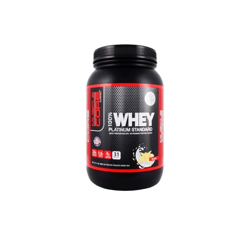 Muscle Core 100% Whey Platinum Standard 2 Lb Vanilla - Wellness Shoppee