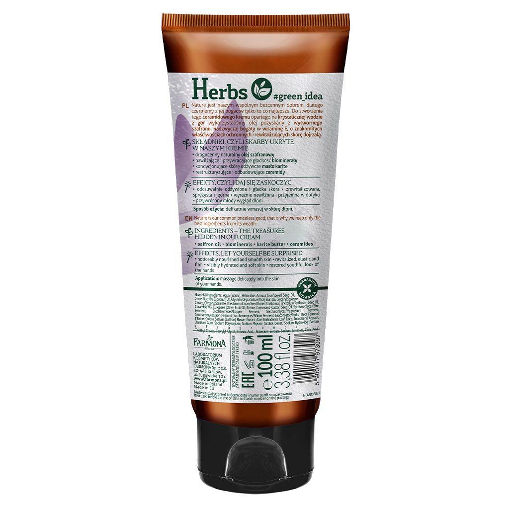 Farmona Herbs Saffron Oil Hand Cream For Mature Skin 100ml - Wellness Shoppee