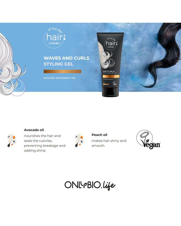 OnlyBio Hair Of The Day Fixing Styling Gel For Waves & Curls 200ml - Wellness Shoppee