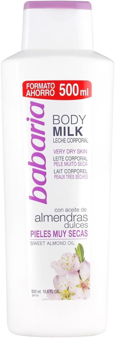 BABARIA BODY MILK SWEET ALMOND OIL 500 ML - Wellness Shoppee